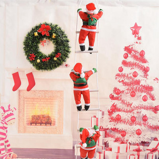 Đồ trang trí giáng sinh ông già Noel leo thang hợp để treo lên cây thông Noel