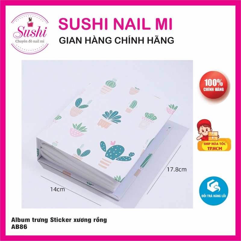Album đựng sticker dán móng tiện lợi  - Sushi Nail Mi