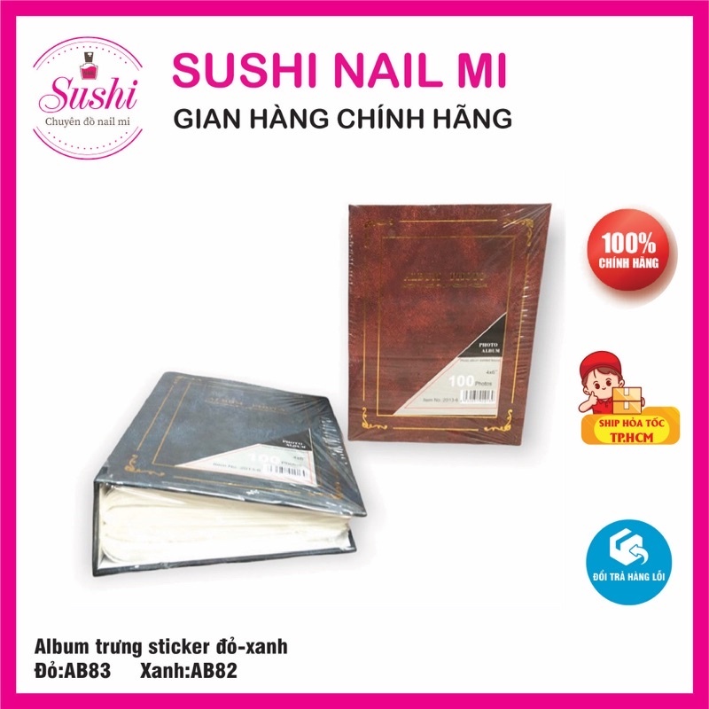 Album đựng sticker dán móng tiện lợi  - Sushi Nail Mi