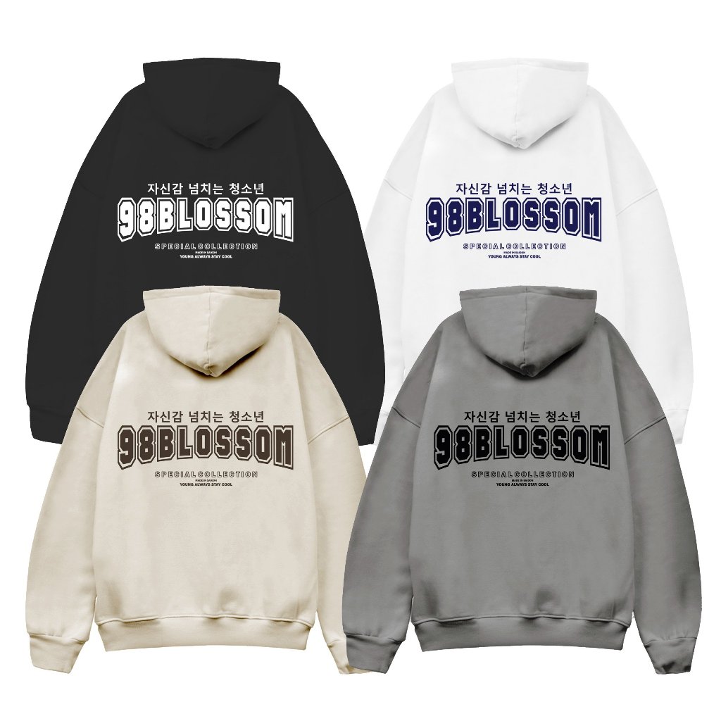 Áo Hoodie Basic Nỉ bông dày dặn Unisex Local Brand - 98Blossom