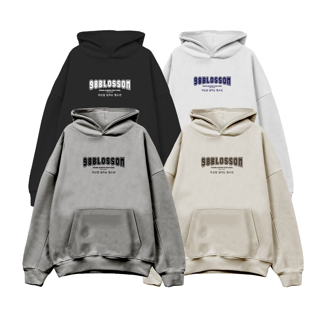Áo Hoodie Basic Nỉ bông dày dặn Unisex Local Brand - 98Blossom