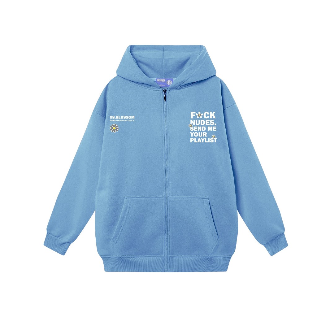 Áo Hoodie Zip Basic Nỉ bông dày dặn Unisex Local Brand - 98Blossom