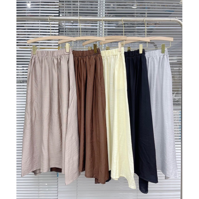 Chân váy dáng dài lưng chun dũi hàn