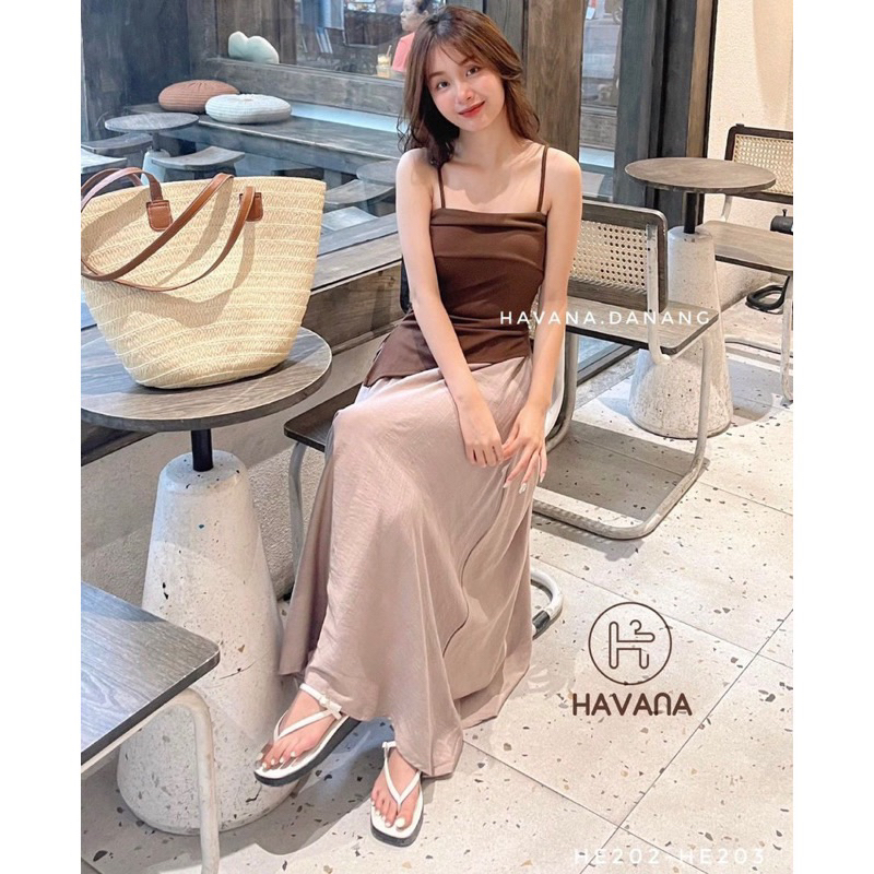 Chân váy dáng dài lưng chun dũi hàn