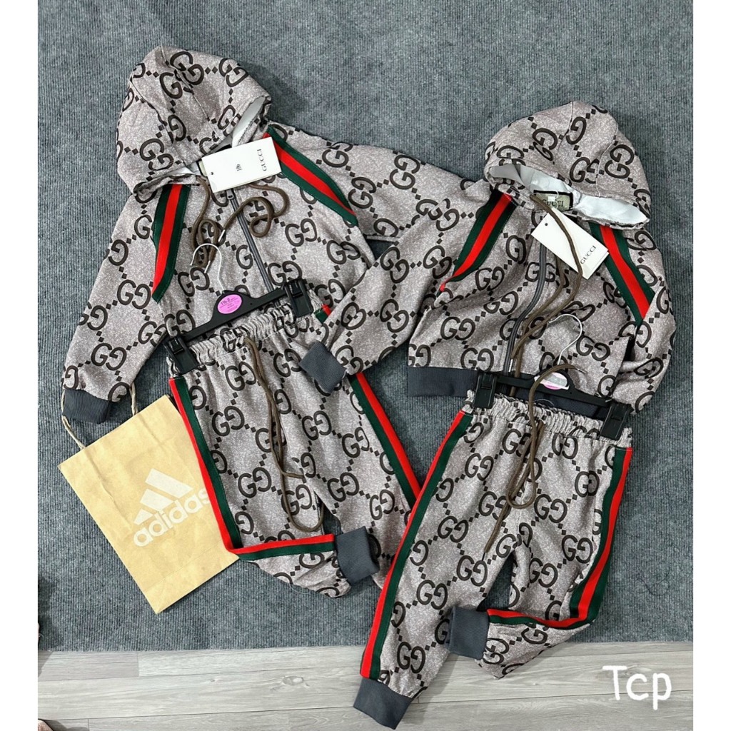 BỘ NỈ KHÓA MŨ G.CC XÁM BÉ TRAI- A419