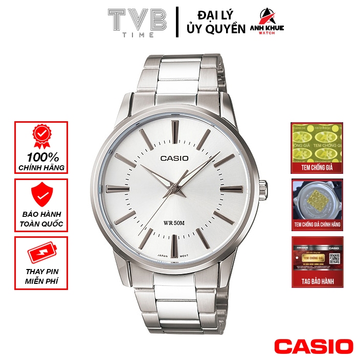 Đồng hồ nam dây kim loại Casio chính hãng MTP-1303D-7AVDF (40mm)