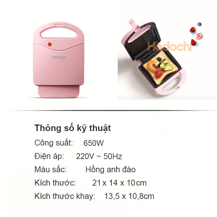 Máy Kẹp Nướng Bánh Mì Sandwich, Máy Nướng Bánh Ăn Sáng Tiện Lợi, Nhanh Chóng,..