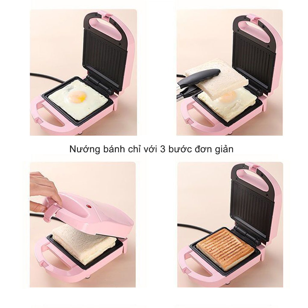 Máy Kẹp Nướng Bánh Mì Sandwich, Máy Nướng Bánh Ăn Sáng Tiện Lợi, Nhanh Chóng,..
