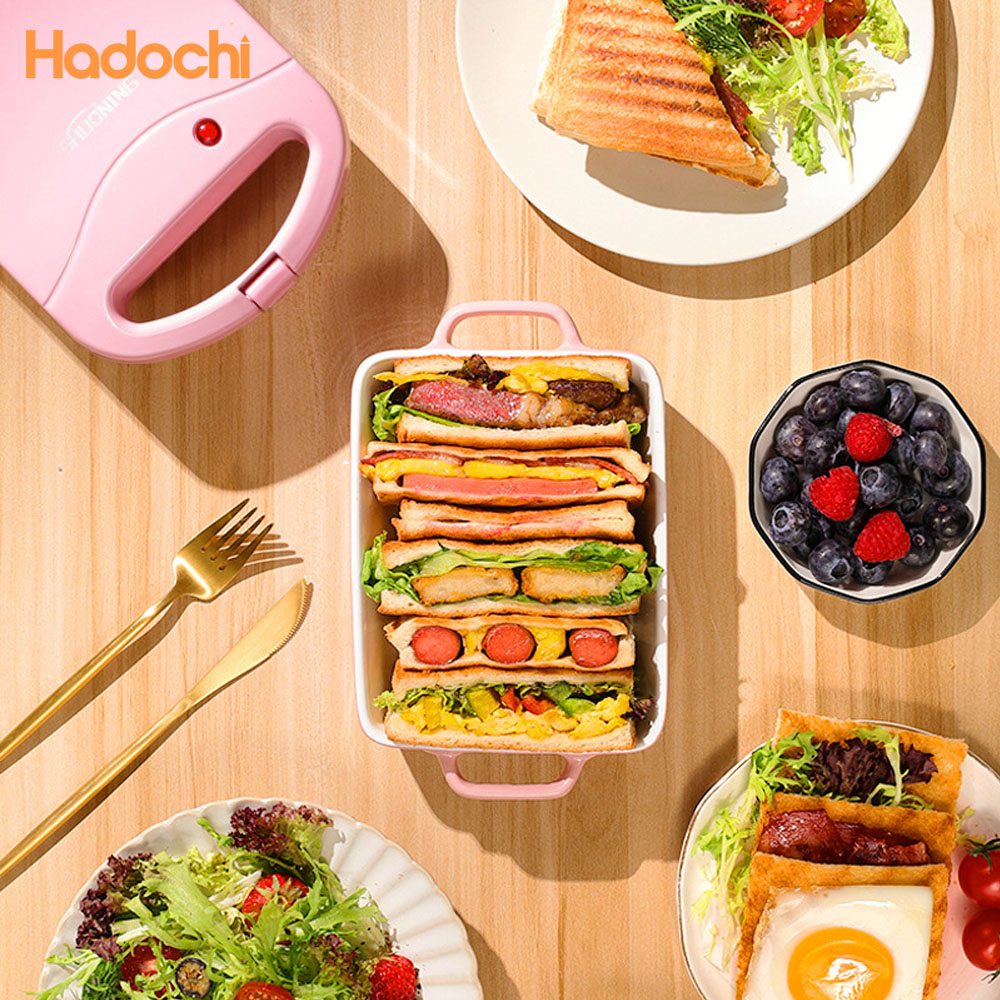 Máy Nướng Bánh Mì Sandwich Kẹp Làm Nóng 2 Mặt Rán Trứng Làm Đồ Ăn Sáng Nhanh Chóng