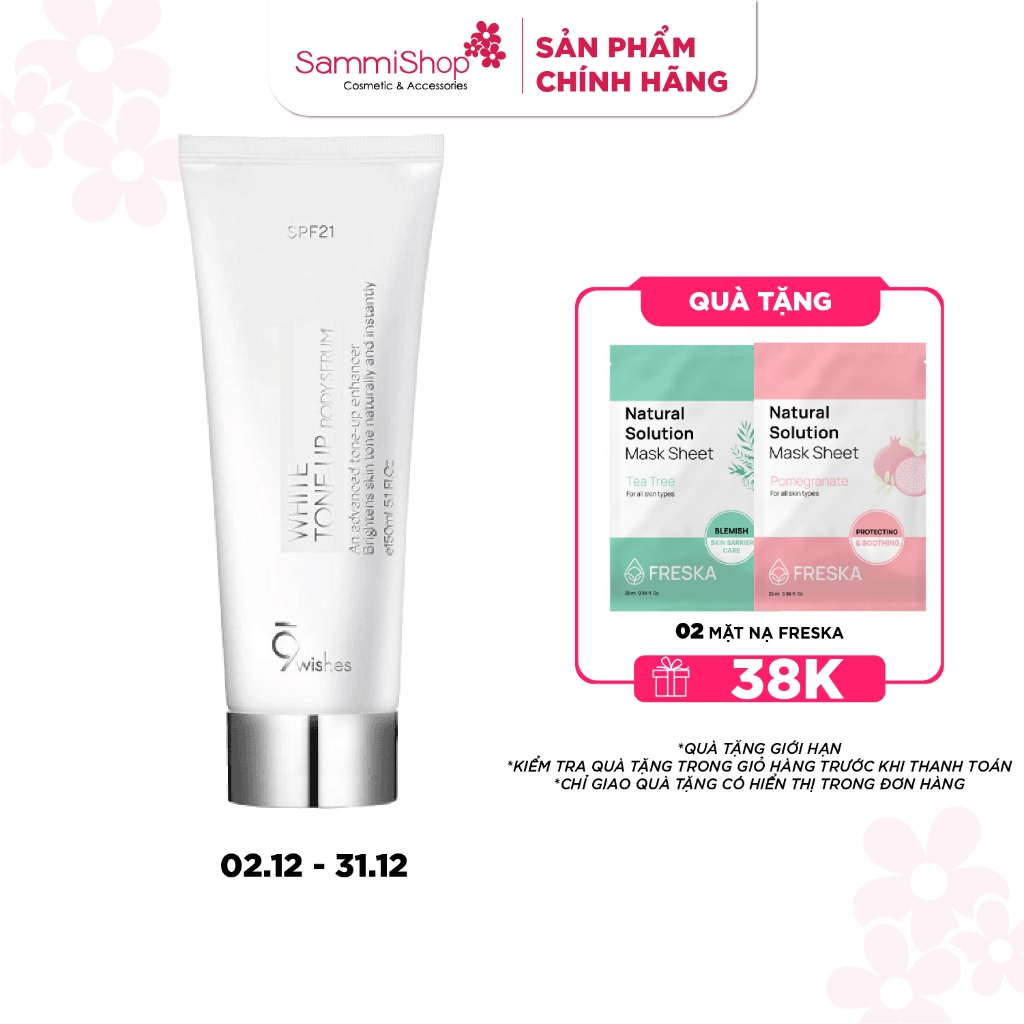 Kem dưỡng trắng da toàn thân 9 Wishes White Tone-up Body Serum 150ml
