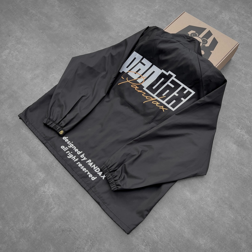 Áo khoác dù local brand nam nữ pandax big logo , áo khoác gió bigsize unisex , jacket form rộng cổ cao 2 lớp windbreaker