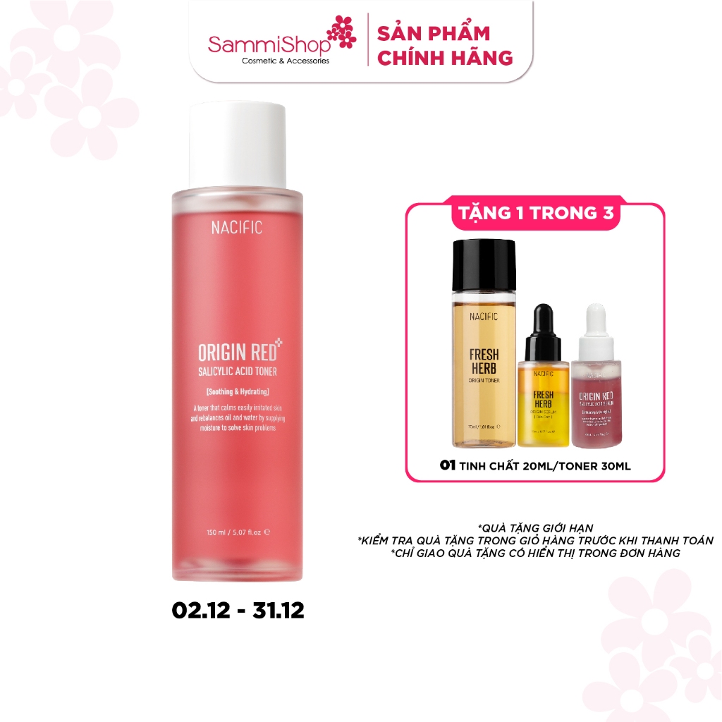 Nacific Nước hoa hồng Origin Red Salicylic Acid Toner 150ml