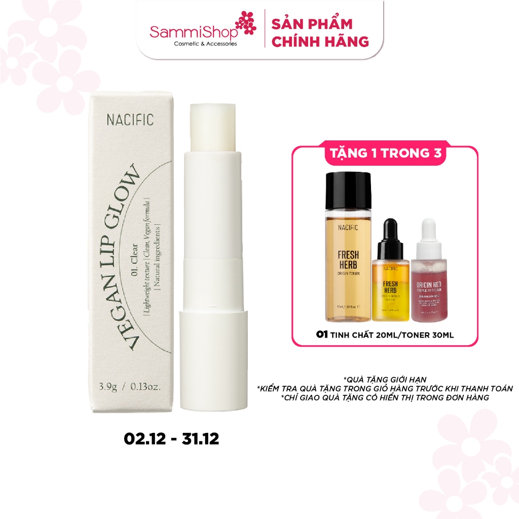 Nacific Son dưỡng môi Vegan Lip Glow