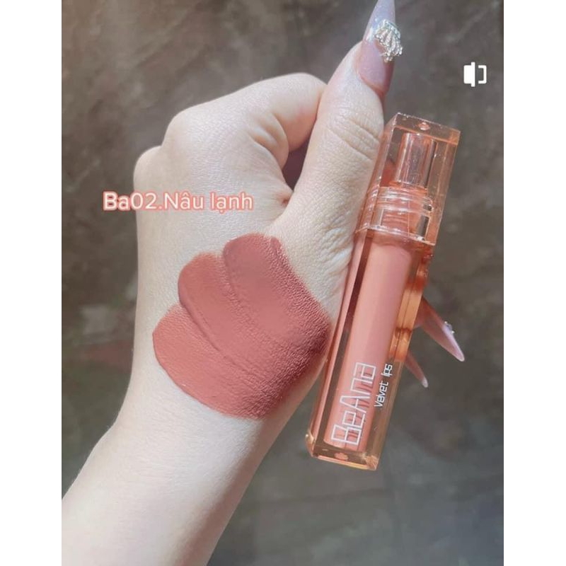 Son môi lì màu nude tây, son màu nude BEANA BA02 mềm mịn lâu trôi giá rẻ