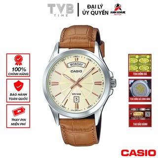 Đồng hồ nam dây da Casio chính hãng MTP-1381L-9AVDF (39mm)