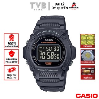 Đồng hồ nam dây nhựa casio chính hãng w-219h-8bvdf