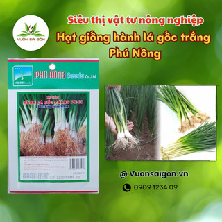 Hạt giống hành lá gốc trắng Phú Nông 01 2gr hạt giống chắc khỏe, tỉ lệ nẩy mầm cao - Green City
