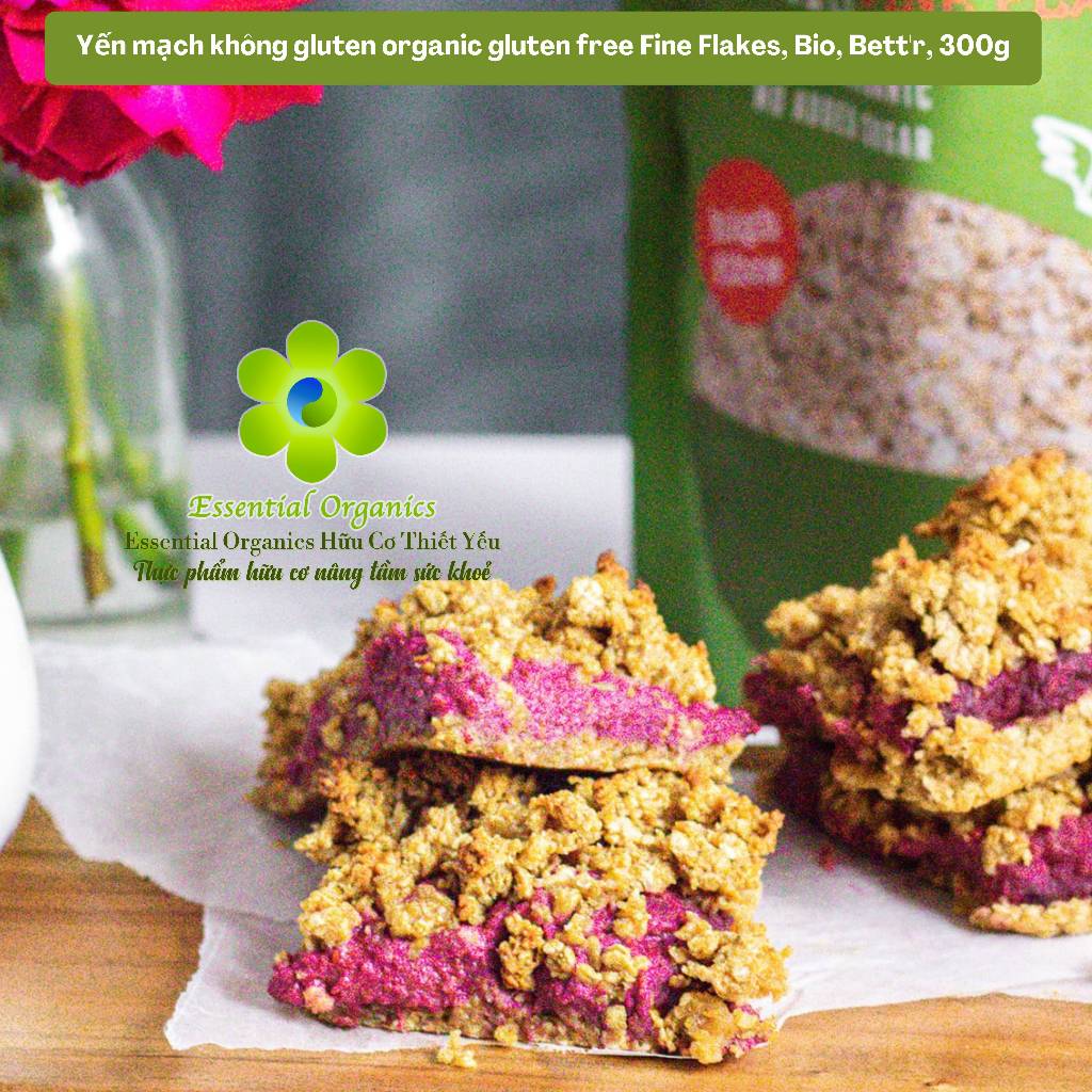 Yến mạch không gluten organic gluten free Fine Flakes, Bio, Bett'r, 300g