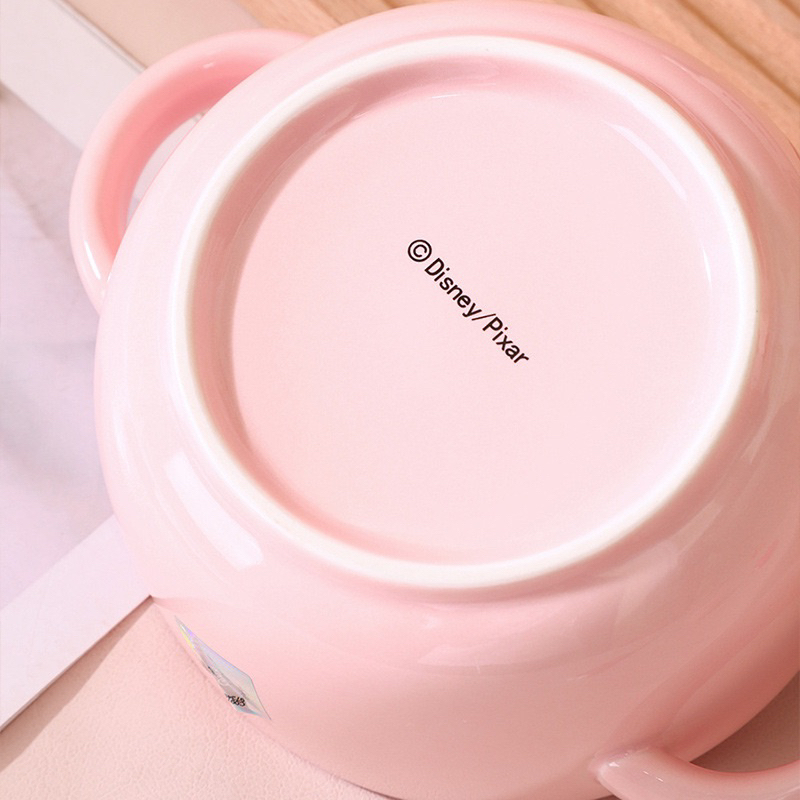 CHÉN SỨ LỚN CÓ TAY CẦM GẤU DÂU LOTSO - HÀNG CHÍNH HÃNG