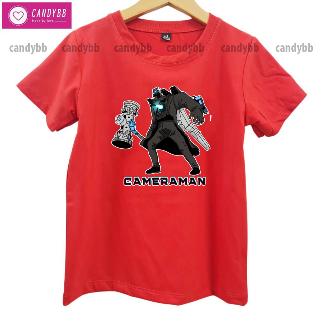 Áo thun Cameraman Titan TV Man, Quái Vật Đầu Tivi Skibidi Toilet cho bé trai siêu ngầu, size từ 10 - 60kg