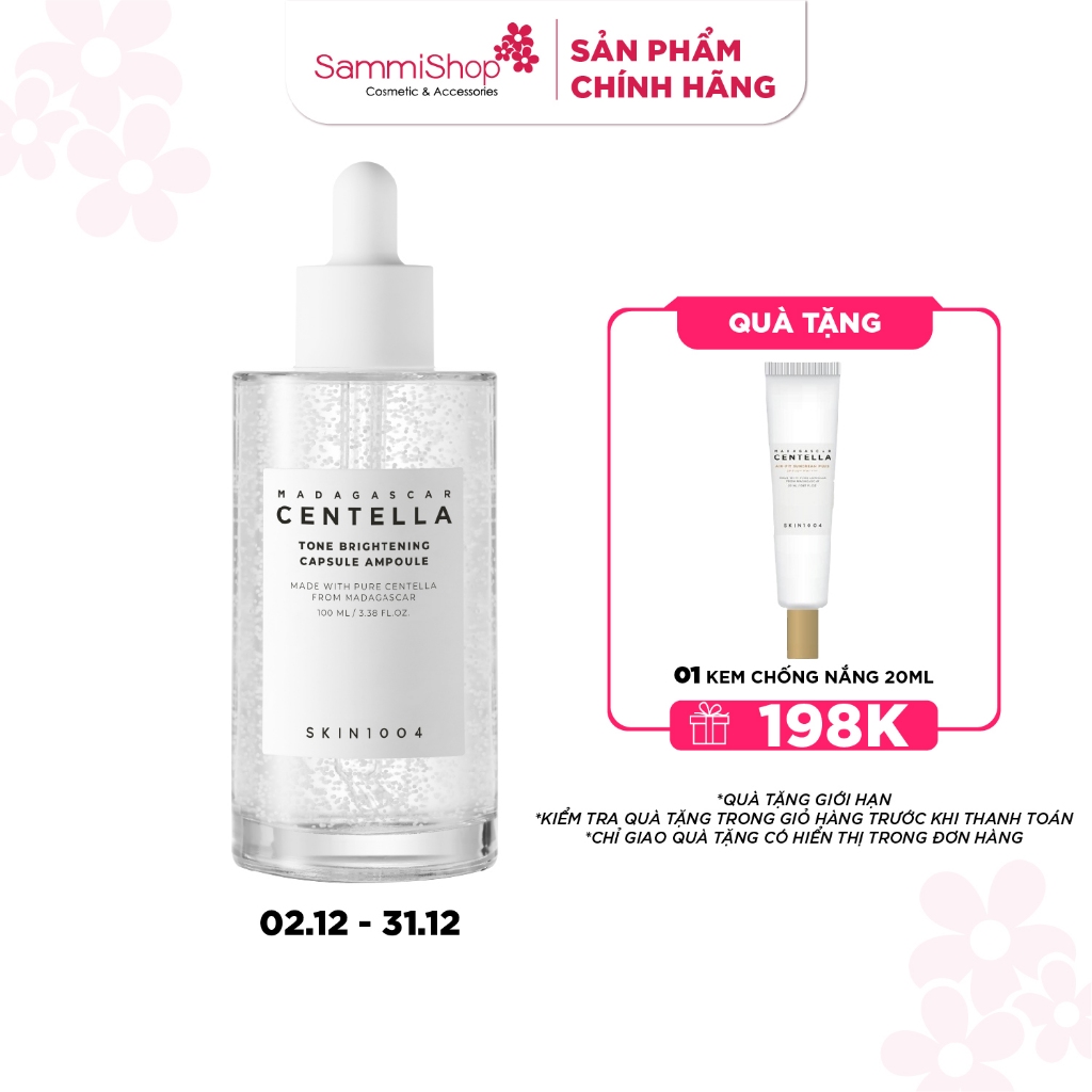 Skin1004 Tinh chất làm sáng da Madagascar Centella Tone Brightening Capsule Ampoule 100ml