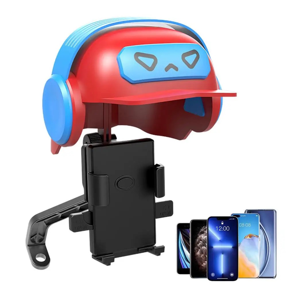 Giá Đỡ Che Nắng Điện Thoại Trên Xe Máy Hình Mũ Bảo Hiểm đeo tai nghe