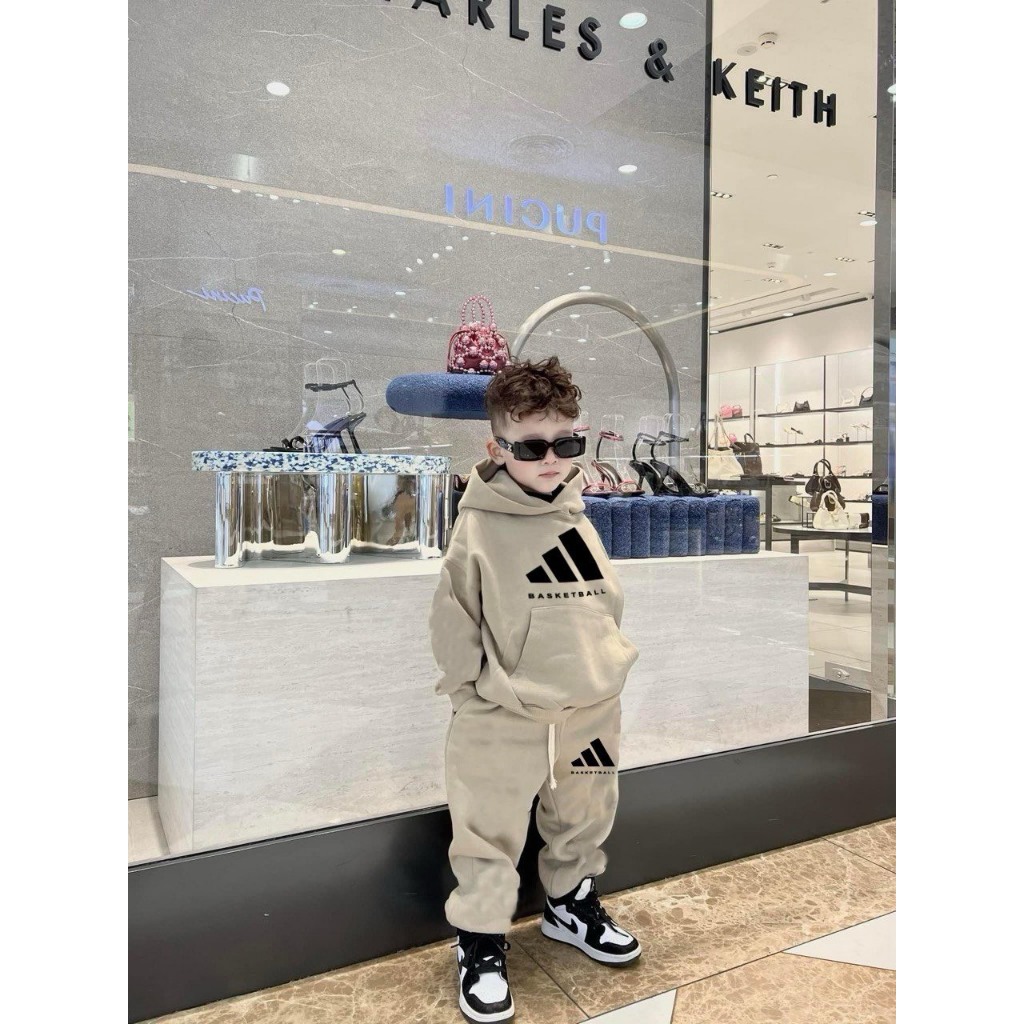 Sét nỉ hoodie adidass basketball cho bé, bộ nỉ mũ basketball trẻ em, kid_genz