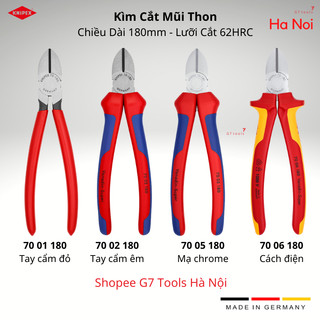 Kìm cắt mũi thon chiều dài 180mm knipex 70 01 180/ 70 02 180/ 70 05 180/ 70 06 180/ 70 06 180 t