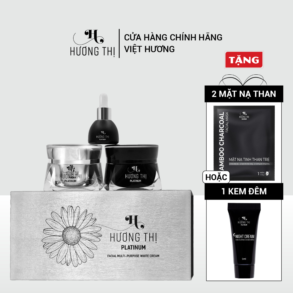 Bộ kem dưỡng đa chức năng sáng tối hỗ trợ ngăn ngừa bám tàn Nhang Hương Thị