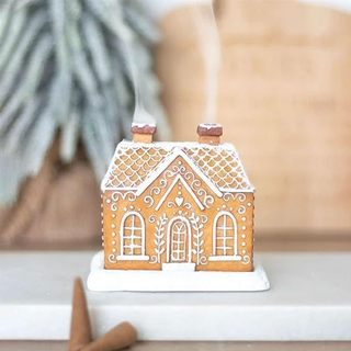 Khay đựng nụ trầm ngôi nhà giáng sinh - christmas incense cone burner