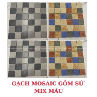 Gạch Mosaic Gốm Sứ - gạch mosaic mix màu - gạch mosaic gốm 48x48mm - gạch mosaic trang trí - mosaic Hà Nội và Sài Gòn