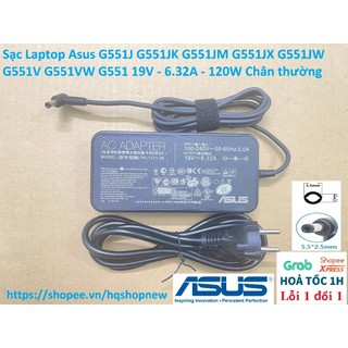 ⚡️[Sạc zin] Sạc Laptop Asus G551J G551JK G551JM G551JX G551JW G551V G551VW G551 19V - 6.32A - 120W Chân thường