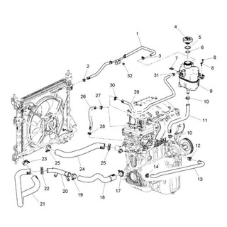 Bộ ống nước Spark Xe số sàn hàng Gm