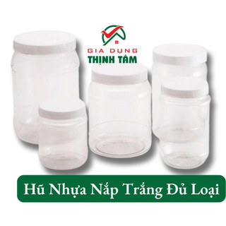 [THỊNH TÂM] Hũ Nhựa Duy Tân Tròn Nắp Nhựa Trắng, Keo Nhựa Duy Tân Nắp Trắng 028 027 029 045 Đựng Thực Phẩm Gia Vị