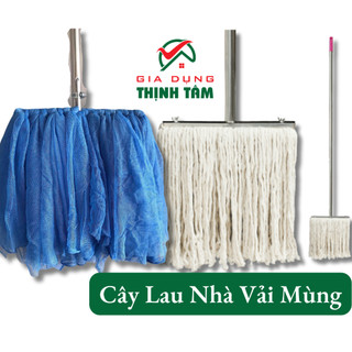 [THỊNH TÂM] Cây Lau Nhà Mùng, Sàn Ướt Inox Kẹp Chữ T, Cây lau Công Nghiệp Tim Đèn