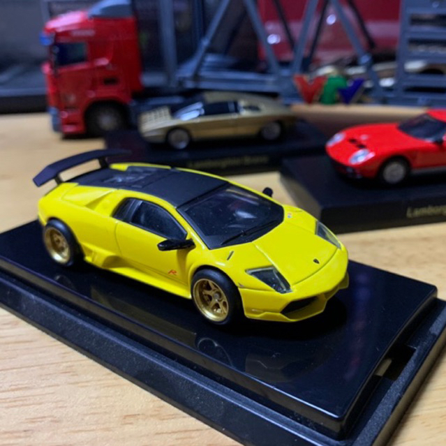 Kyosho Lamborghini Murcielago SV tem R racing Sv R giới hạn 199 màu vàng 1:64 đã thay mâm gold tuyệt