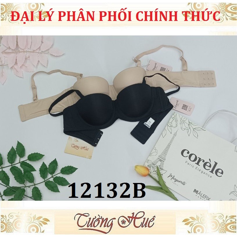 Áo Lót Nữ Marguerite 12132B Có Gọng Cúp Ngang Trơn Mút Vừa 2.5cm 3 Móc Cài.