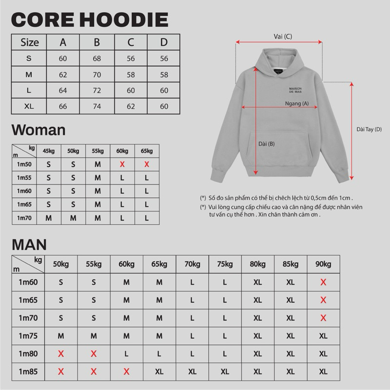 Áo nỉ CORE HOODIE / Smoke