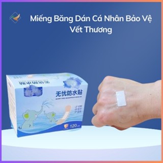 Băng dán cá nhân urgo trong suốt, băng dán chống thấm nước, keo dán vết thương an toàn hộp 120 miếng