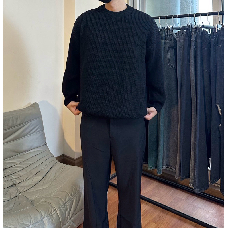 Áo len nam basic dáng rộng oversize knit sweater phong cách basic, grunge, cozy