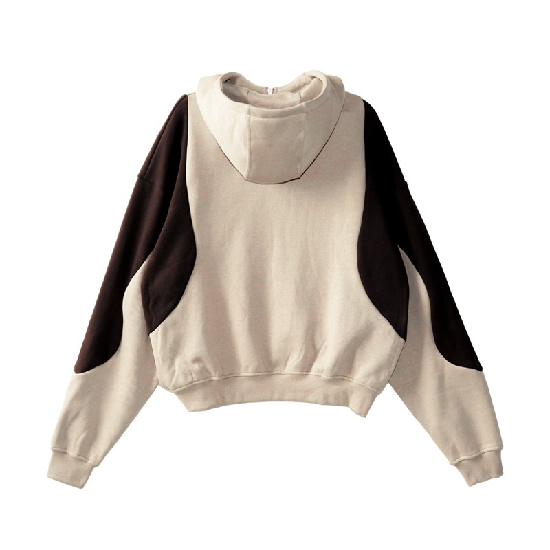Áo Hoodie Zip Boxy SNAZZY Unisex Vải Nỉ Bông Chính Hãng - PANELED