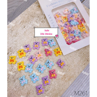 CHARM GẤU MIX MÀU  M261 set 20viên