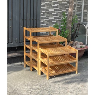Kệ Dép Chéo MACCA Kệ Dép 100% Gỗ Cao Su Tự Nhiên dài 65cm (Hình thật)