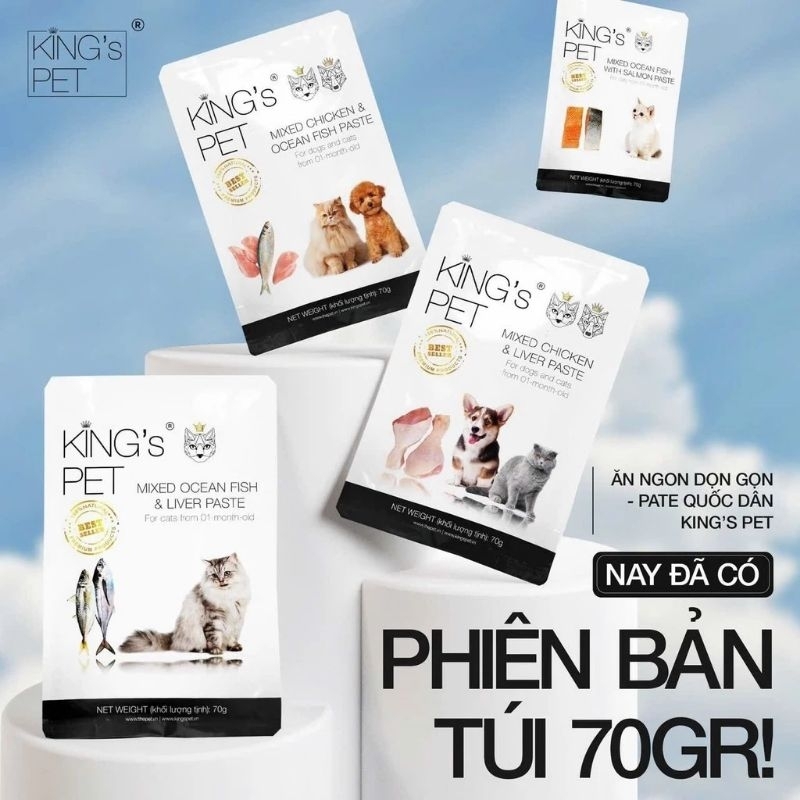 Pate king's pet gói 70g dành cho chó và mèo