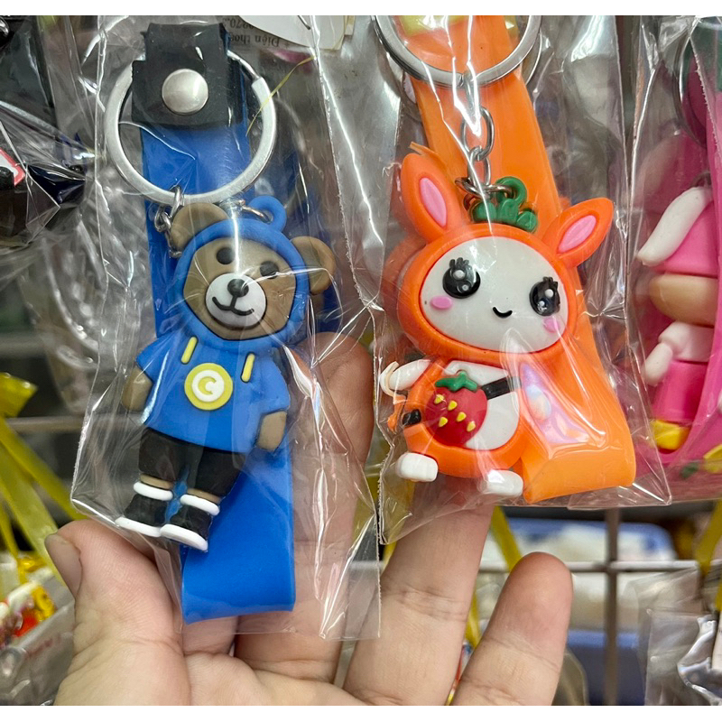 Móc khoá hoạt hình nhiều mẫu siêu kute vòng móc khoá dày dặn