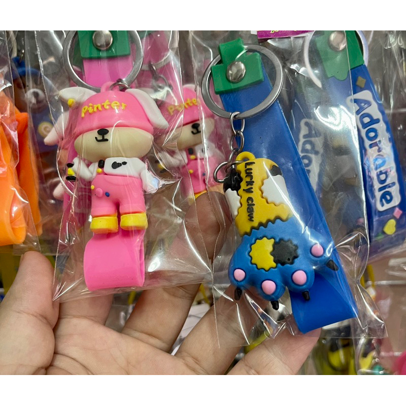 Móc khoá hoạt hình nhiều mẫu siêu kute vòng móc khoá dày dặn