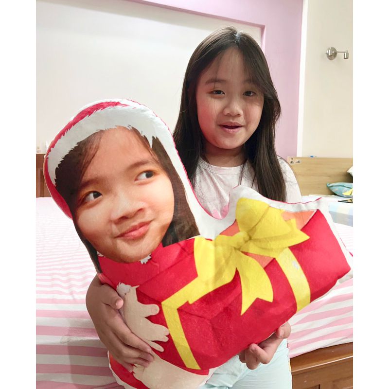 Gối bông ghép mặt Noel