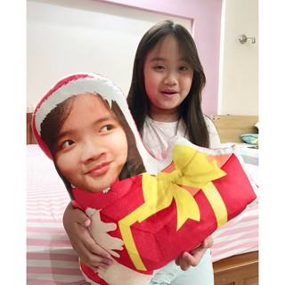 Gối bông ghép mặt Noel