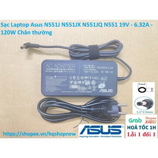 ⚡️[Sạc zin] Sạc Laptop Asus N551J N551JX N551JQ N551 19V - 6.32A - 120W Chân thường