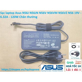⚡️[Sạc zin] Sạc laptop Asus N56J N56JN N56V N56VM N56VZ N56 19V - 6.32A - 120W Chân thường